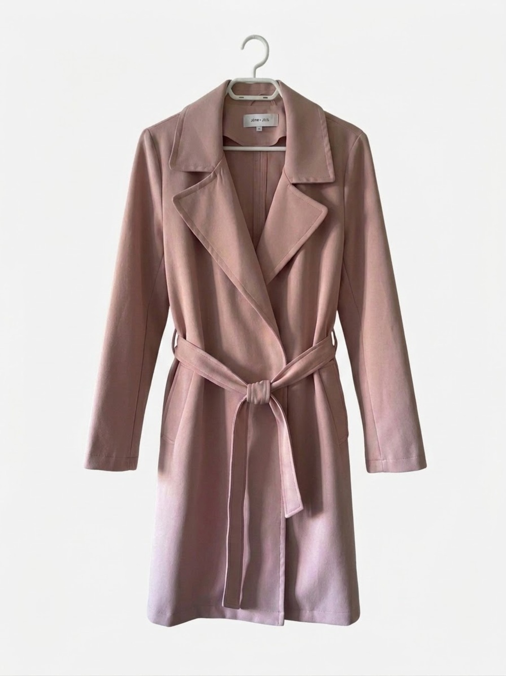 John + Jenn Dusty Pink Belted Trench Coat